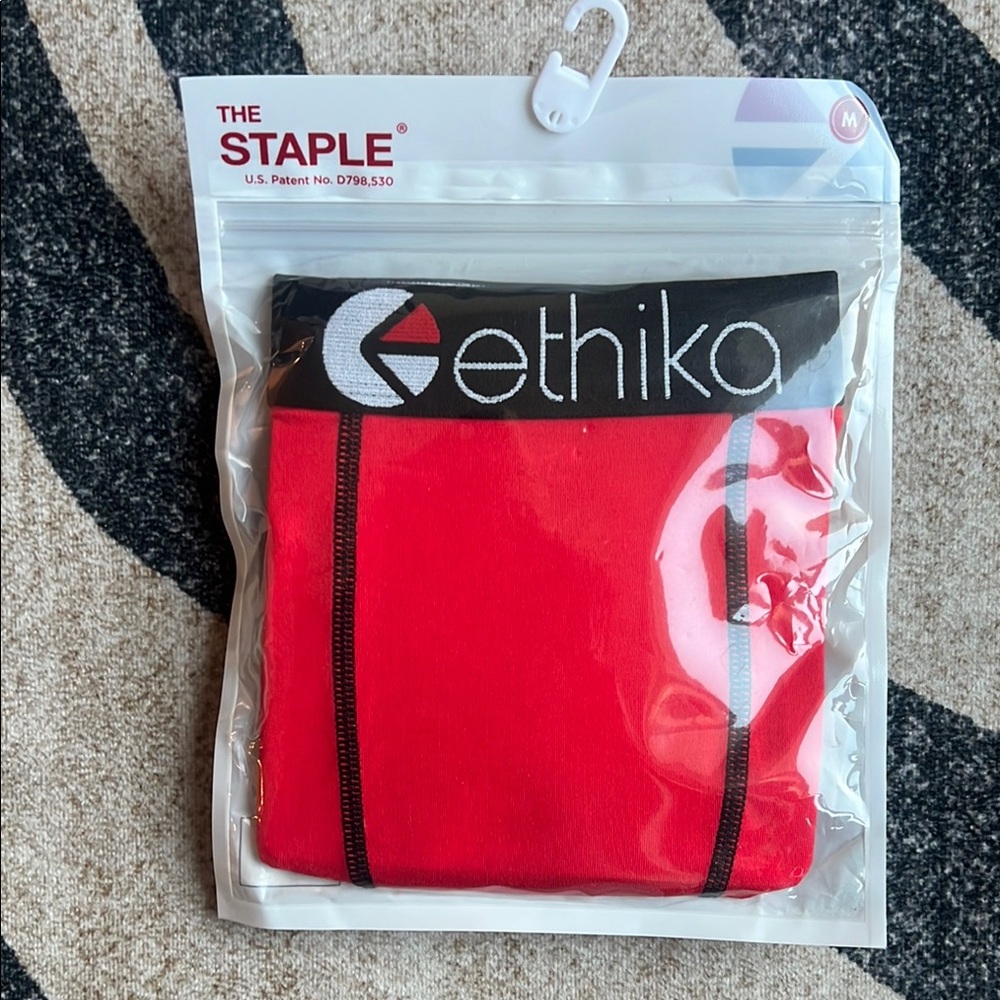 Ethika Vibrant Red Boxer Briefs with Black Trim